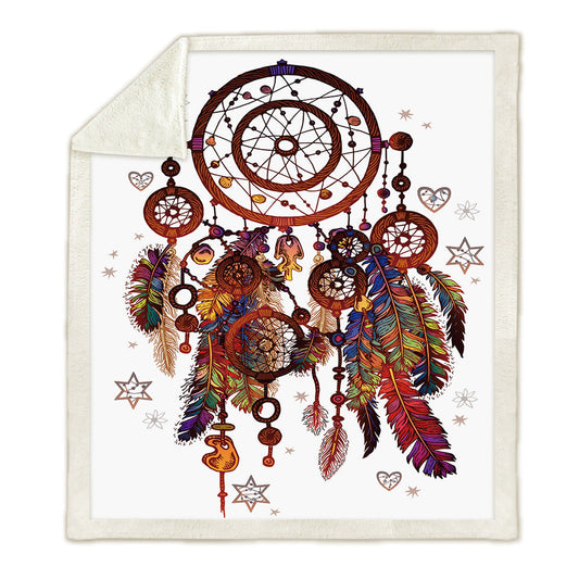 HKM-912531 Dream Catcher Superfine Coral Velvet Blanket - Available in 150x130 cm & 150x200 cm Sizes