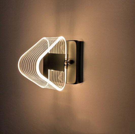 HKM-913555 Modern LED Wall Lamp with Adjustable Two-Color Light for Various Spaces