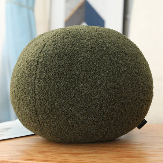 HKM-915283 Plush Three-Dimensional Round Lumbar Support Pillow with Core