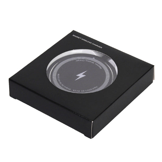HKM-915411 15W Magnetic Wireless Charger with Metal Casing - Type-C Interface, Black or White