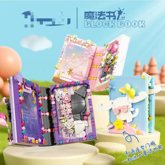 HKM-919443 Magic Book Building Block Album – Educational Assembled Block Toy Set for Kids Ages 0-14+