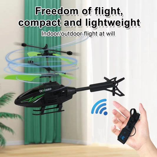 HKM-920019 Remote-Controlled Mini Helicopter with Gesture Control for Outdoor Use - Ages 8 and Up