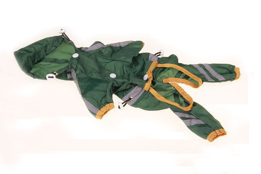 HKM-922771 Reflective Pet Raincoat for Dogs – Waterproof One-Layer Design in Multiple Colors and Sizes