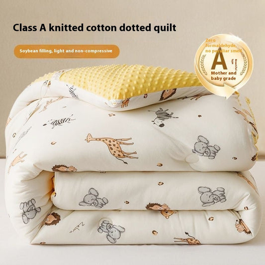 HKM-922899 Velvet Quilted Duvet Insert with Soybean Fiber for Autumn and Winter