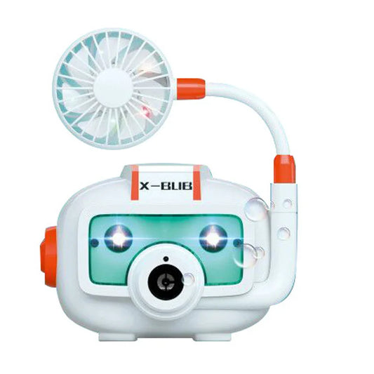 HKM-923155 Mini Bubble Camera Toy with Fan Function for Kids Outdoor Play - Creative Electric Bubble Blowing Machine