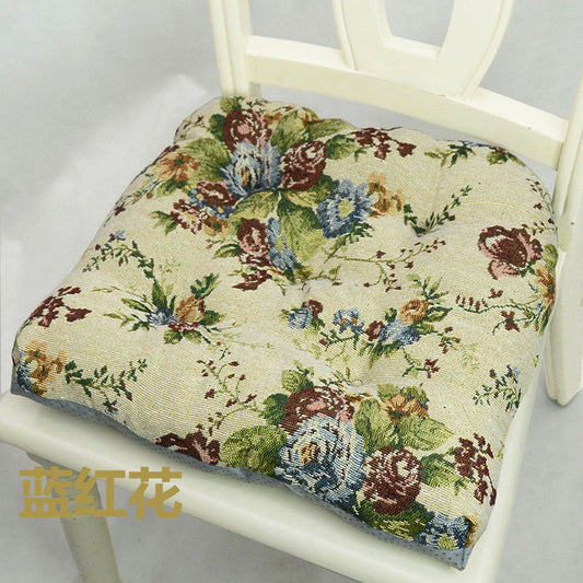 HKM-927315 American Style Jacquard Cushion with Geometric and Floral Design, 42x42CM
