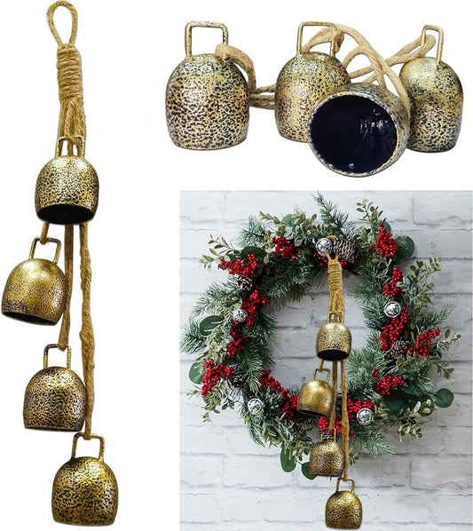 HKM-927315 Vintage-Style Metal Bell for Garden and Christmas Decor