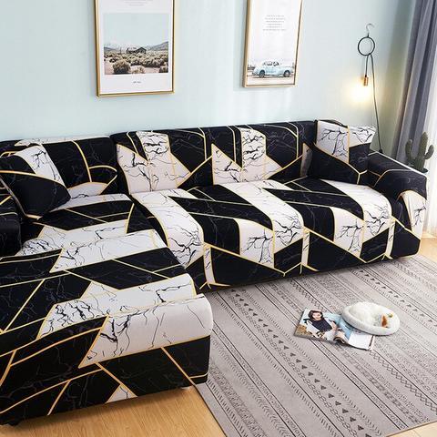 HKM-931027 Modern Stretch Kaleidoscope Sofa Cover - Elastic, Durable, and Stain-Resistant Fabric 보호하는 커버
