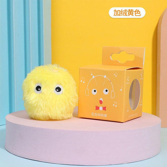 HKM-931411 Interactive Ball Smart Cat Toys, Plush Electric Catnip Training Toy, Kitten Touch Sounding Pet Product, Squeak Toy
