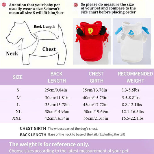 HKM-934739 Nezha and Obing Style Cozy Pet Hoodies for Small Dogs and Cats
