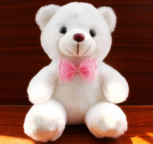 HKM-935251 Glow-in-the-Dark Plush Teddy Bear - 22cm LED Light-Up Stuffed Animal for Kids and Adults