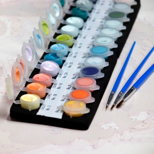 HKM-937491 Frameless Digital Oil Painting in Classic 24 Colors on Linen - Modern Simplicity Artwork