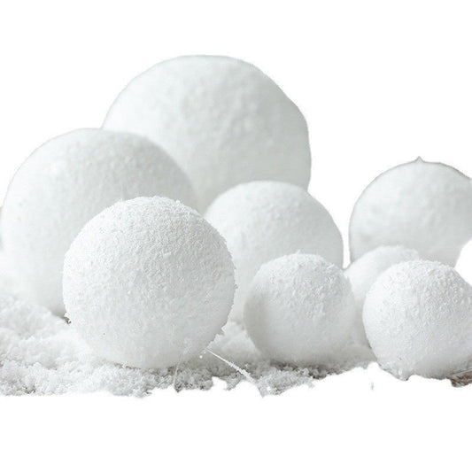 HKM-938003 Snowball Christmas Tree Ornaments - Pure White Foam, 4cm/6 Pack, 6cm/6 Pack, 8cm/6 Pack