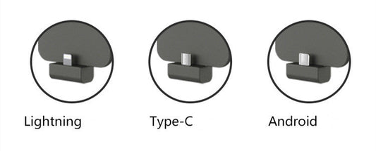 HKM-943699 Compact 5000mAh Back Clip Battery Charger for Apple, Android, Type-C Devices in Multiple Colors