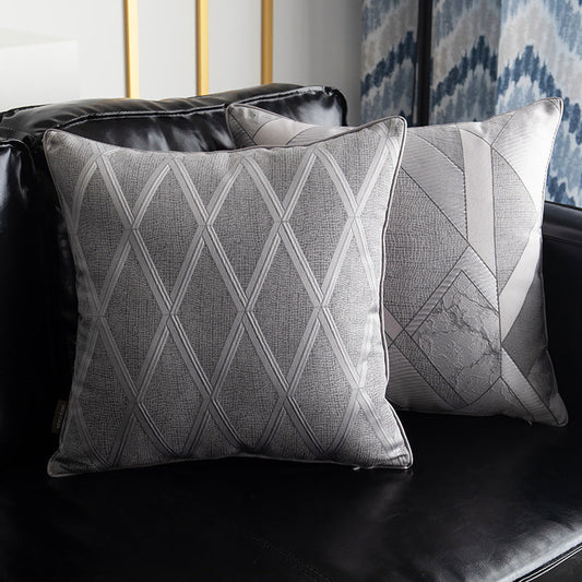 HKM-943699 Geometric Pattern Throw Pillow Cushion in Various Sizes and Designs