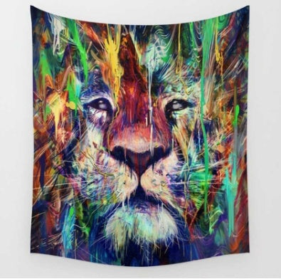 HKM-948627 Bohemian Animal Print Polyester Tapestry Wall Hanging - Beach Blanket & Home Decoration