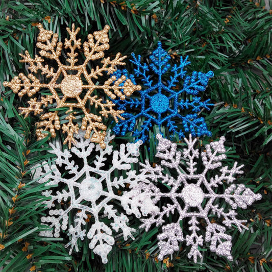 HKM-949523 Acrylic 10CM Snowflakes for Christmas Decor in Various Colors