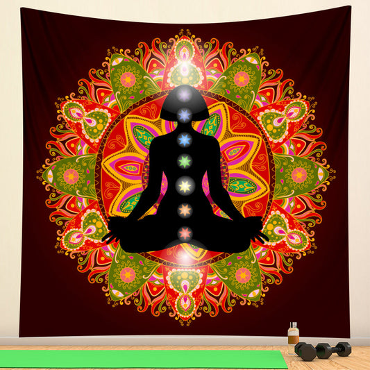 HKM-953363 Nordic Digital Printing Tapestry for Yoga and Meditation - Modern Polyester Wall Décor