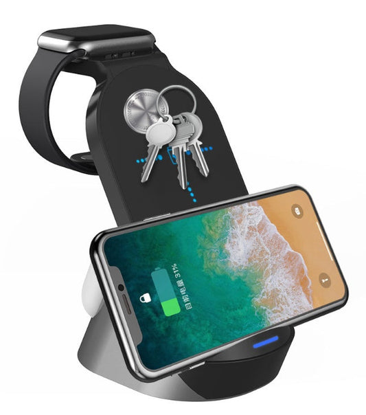 HKM-954579 15W Wireless Charging Stand for Mobile Phones and Earphones with Type-C Interface