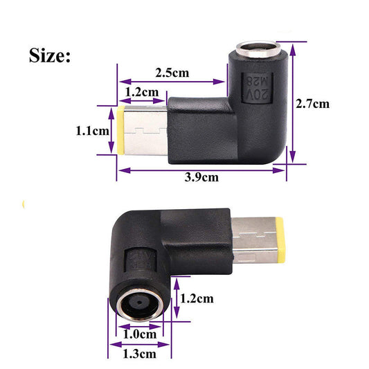 HKM-954707 Notebook Power Adapter Cable - 7.9*5.4mm Female Round to New Square Head Converter