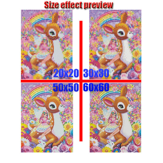 HKM-956819 Cartoon Flag Diamond Painting Mosaic - Full Circle Design for Creative Home Decor