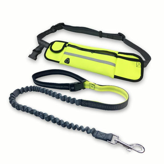 HKM-957779 Waterproof Sports Waist Bag with Leash for Dogs - 245G Lightweight Polyester in Multiple Colors