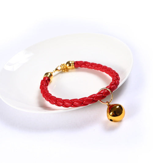 HKM-961299 Adjustable PU Leather Pet Bell for Sizes S and M (20-30cm)