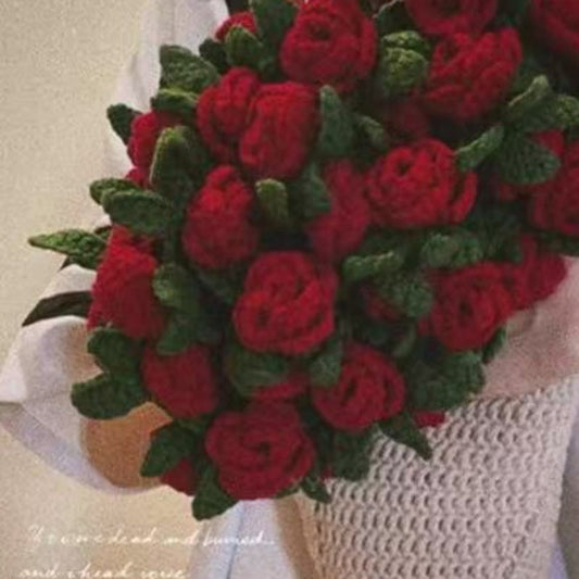 HKM-963731 Handmade Wool DIY Bouquet Blanket Crafting Material Kit - 65cm Non-Finished Product