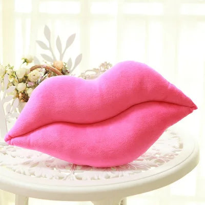 HKM-964563 Creative Lips Plush Throw Pillow for Home Décor - Soft Decorative Cushion for Living Room and Weddings
