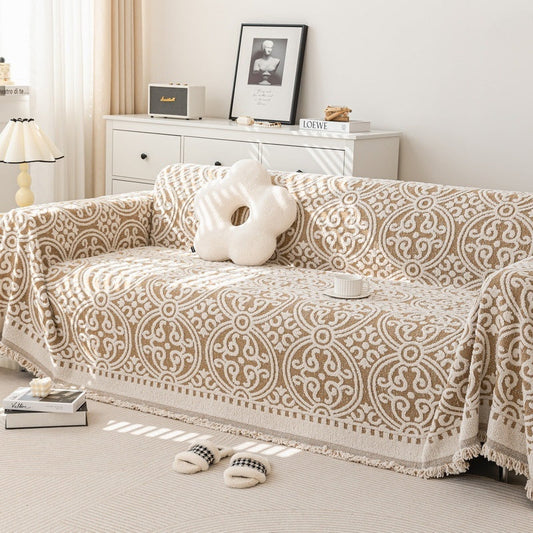 HKM-971539 Plush Chenille Anti-Scratch Sofa Cover for Autumn and Winter, Available in Multiple Colors and Sizes