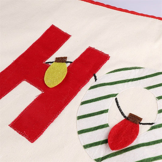 HKM-974227 Creative Letters Christmas Tree Skirt in Non-Woven Fabric and Linen - 61CM & 77CM Options