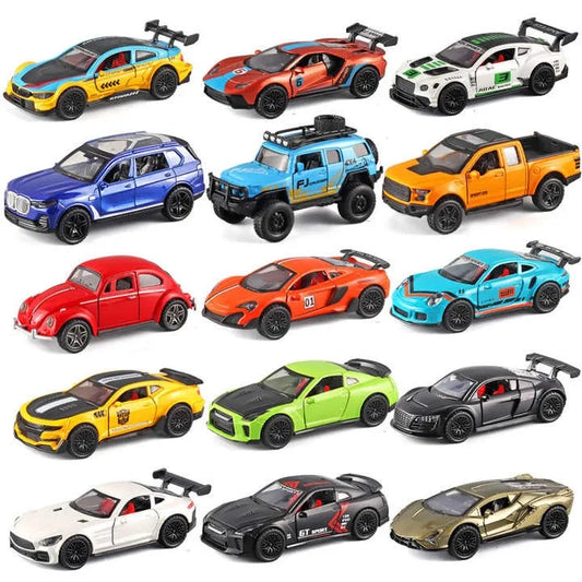 HKM-979347 Diecast 1:36 Scale Alloy Toy Car for Children Ages 2 and Up, Non-Battery Powered Vehicle