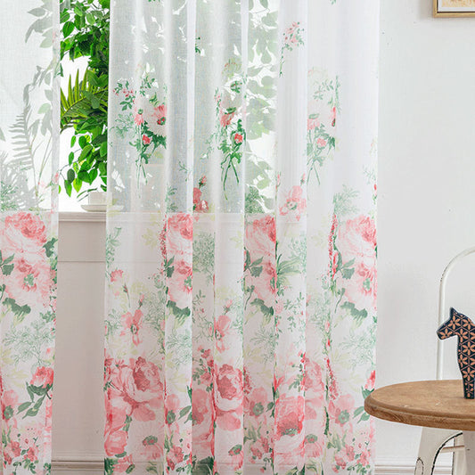 HKM-980243 Light-Filtering Mesh Curtains for Bedrooms in Various Colors and Sizes