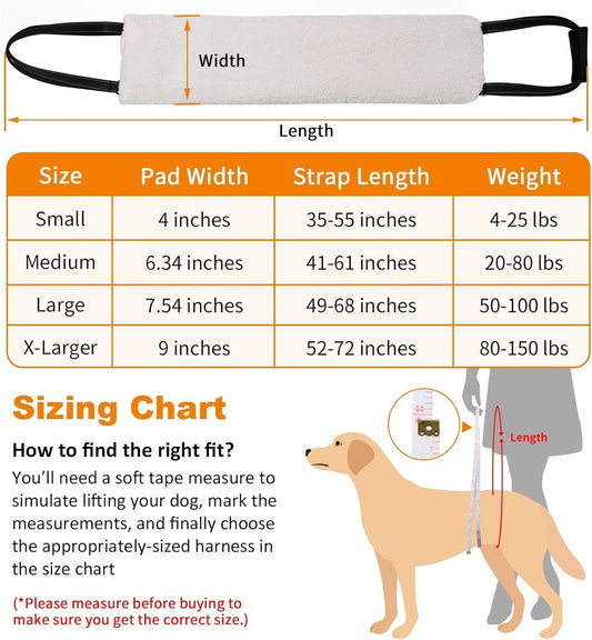 HKM-984019 Dog Lift Sling for Mobility Support, Perfect for Canine Rehabilitation and Aging Pets