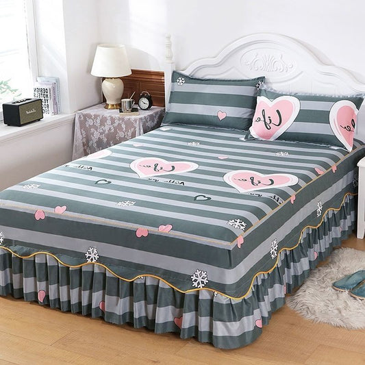 HKM-988243 Solid Color Simmons Protective Bedspread for Single Bed - 2.8 m Tie Dye Polyester Cover