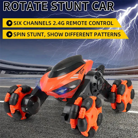 HKM-992467 Remote Control Spinning Drift Stunt Truck for Indoor and Outdoor Fun, 26.5CM 2.4G, Colorful Design