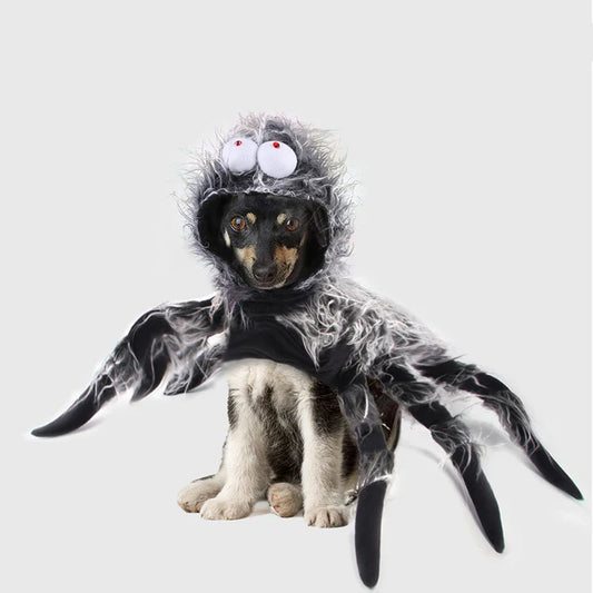 HKM-993619 Cosplay Spider Costume for Dogs and Cats - Eco-Friendly Pet Clothing for Halloween Parties