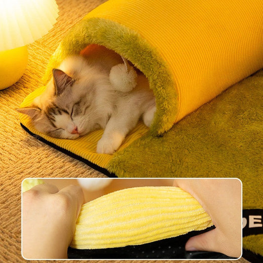 HKM-998483 Cozy Arctic Velvet Pet Nest with Detachable Washable Design - Available in Multiple Sizes