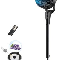 HKM-5557587 2026 Upgraded 90ft Airflow Quiet Oscillating Standing Fan, 20dB, 8 Speeds, Adjustable Height 38-42'', 8H Timer, DC Motor