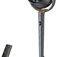 HKM-4869459 Oscillating Standing Fan with DC Motor, 120° Vertical Tilt, 9 Speeds, 4 Modes, 20dB Noise Level, Adjustable Height 37-42", 8H Timer