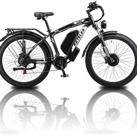 HKM-2636371 Dual-Motor Electric Mountain Bike, Dual 1000 W Hub Motors, 48 V 20 Ah / 960 Wh Battery, 31 mph Top Speed