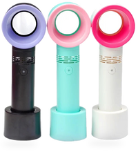 HKM-704915 Portable Rechargeable Leafless USB Bladeless Mini Handheld Fan for Cooling and Air Circulation