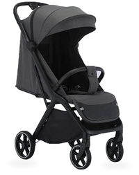 HKM-222611 Ergonomic Double Stroller with Sunshade and Travel Bag in Dark and Light Grey