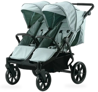 HKM-4568403 Terrain Double Stroller for Newborn and Toddler | Compatible with Major Infant Car Seat Brands