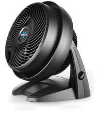 HKM-4476243 630 Mid-Size Whole Room Air Circulator Fan, 3-Speed Adjustable Tilt Head 9 in Black with for Home and Office
