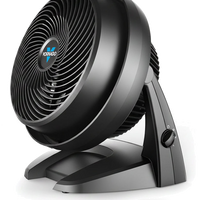 HKM-4476243 630 Mid-Size Whole Room Air Circulator Fan, 3-Speed, Adjustable Tilt Head, 9 in, Black