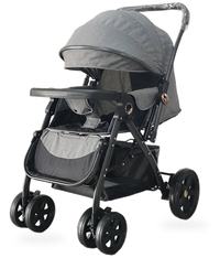HKM-254227 Convertible Baby Stroller with Extra Basket and Bassinet for Newborns