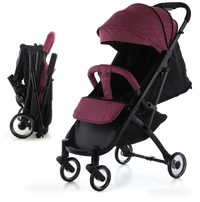 HKM-727635 Eco-friendly Lightweight Foldable Baby Stroller Pram for Children Safety