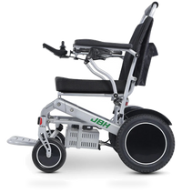 HKM-1667539 Portable Folding Electric Wheelchair Dual 180W Motors 24V 12Ah Battery 12.4 Mile Range 265 lb Capacity Aluminum