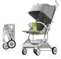 HKM-943507 Lightweight Folding Baby Stroller with Detachable Canopy and Breathable Backrest for Travel